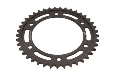 JT SPROCKET ENGRANAJE NAPEDZANA PARTE TRASERA MOTO. DE ACERO OCYNKOWANA NEGRA  