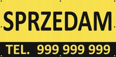 Banery Reklamowe Baner Reklamowy Plandeka Sprzedam Twój telefon 2x1m