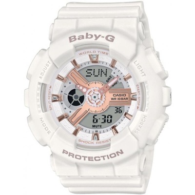 Damski zegarek Casio Baby-G BA-110RG-7AER Biały