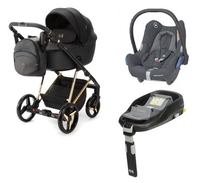 ADAMEX BLANC SPECIAL EDITION wózek 4w1 MAXI COSI CABRIOFIX + BAZA FAMILYFIX