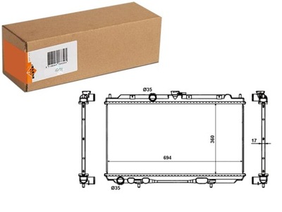 RADUADOR DEL MOTOR DE AGUA NISSAN PRIMERA 2.0 03.02- NRF  