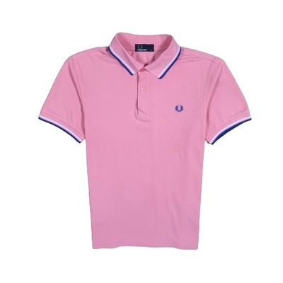 FRED PERRY Koszulka Polo Męska Róż Logo r. S