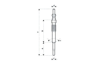 СВЕЧА НАКАЛА MM PEUGEOT 407 2.2 HDI 06-'08 CITROEN C5 2.2 HDI 02-'08