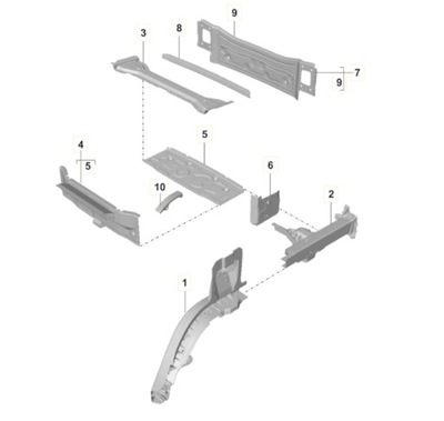 ПЛАНКА ЗАКРЫВАЮЩИЙ УСИЛИТЕЛЬ PORSCHE TAYCAN 9J1813303YGRV