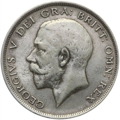 Wielka Brytania 1/2 korony, 1916, srebro