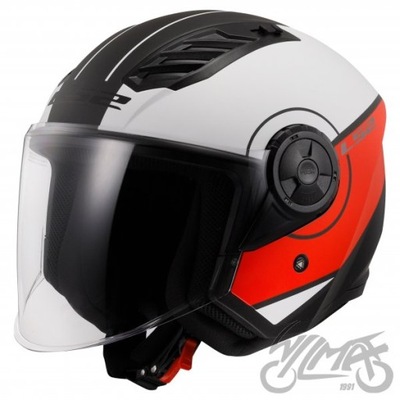 HELMET LS2 OF616 AIRFLOW II COVER M. WH. RED-06 WITH  