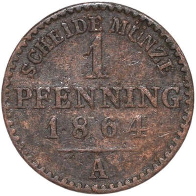 Prusy 1 pfenning 1864 A