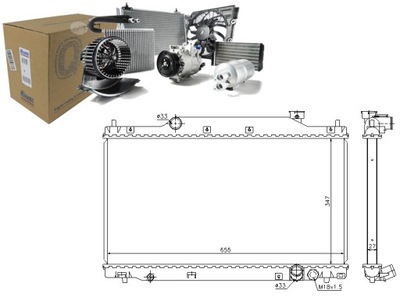 NISSENS RADIATOR ENGINE HD2164 HD2216 30094 013M - milautoparts-fr.ukrlive.com