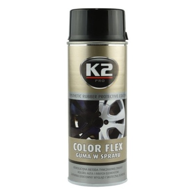 Guma w sprayu K2 Color Flex czarny połysk 400 ml