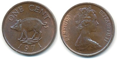 Bermudy 1 Cent - 1971r ... Monety