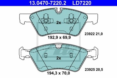 ZAPATAS HAM.CERAMIC PARTE DELANTERA ML W164 05-  