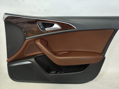 Обшивка дверь перед правый кожа audi a6 c7 коричневый фото №1