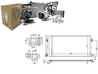 KONDENSATORIUS KONDICIONAVIMO JAGUAR XE XF II 2.0 03.15- NISSENS 