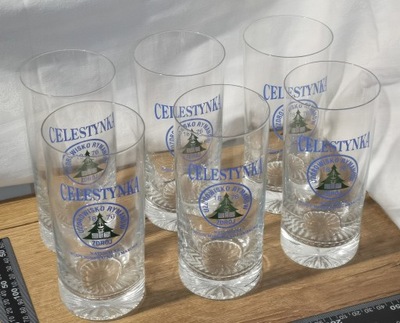 Komplet 6 szklanek kolekcjonerskich Celestynka - Uzdrowisko Rymanów