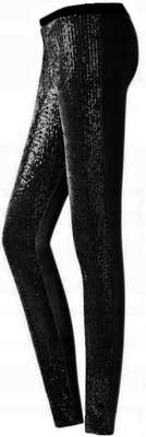 Calzedonia legginsy w cekiny damskie długie S 36
