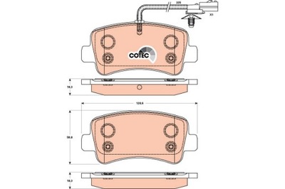 КОЛОДКИ ТОРМОЗНЫЕ - КОМПЛЕКТ COTEC GDB1903