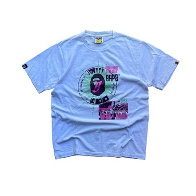 BAPE X BILLIONAIRE BOYS CLUB BBC 2013 TOUR TSHIRT KOSZULKA BAWEŁNA NADRUK M