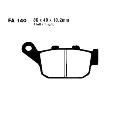 КОЛОДКИ ТОРМОЗНЫЕ EBC SFA140 HONDA FES PANTHEON 125