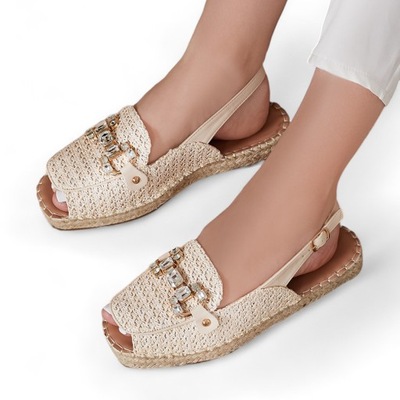 BEŻOWE ESPADRYLE DAMSKIE VIM 40