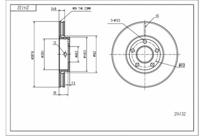 HART ДИСКИ ТОРМОЗНЫЕ ТОРМОЗНЫЕ 2 ШТУКИ. ПЕРЕД AUDI 100 C4 91- 288 25 23