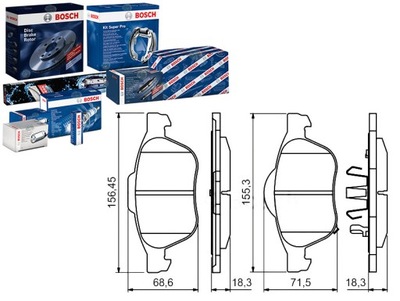 КОМПЛЕКТ КОЛОДОК ШАЛЬМІВНИХ BOS0 986 494 485 BOSCH