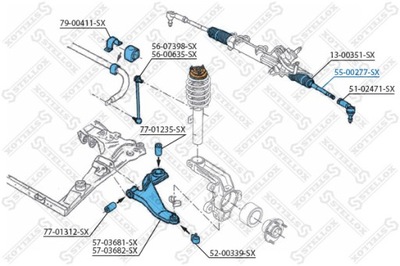 55-00277-SX_DRĄŻEK РУЛЬОВА! FORD MONDEO 1.8/2.0DI &V6 0