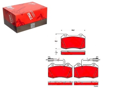 Комплект тормозных колодок тормозных trw 37041 pad1297 1304 фото №1