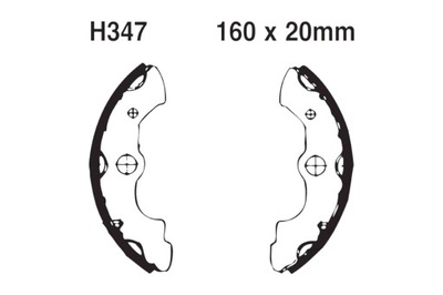 ZAPATAS DE TAMBOR DE FRENADO EBC H347 WG HONDA TRX 650FA  