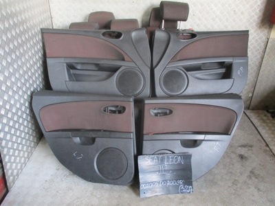 Обшивки, обивка дверь перед, задняя, сиденья seat leon ii 05-09r фото №1