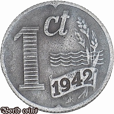 1 CENT 1942 HOLANDIA - NIEMIECKA OKUPACJA