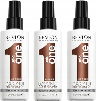 REVLON UNIQ ONE ZESTAW: KOKOSOWA KURACJA 3X150ML