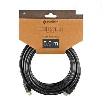 4World Kabel HDMI, high speed with ethernet, 5m,