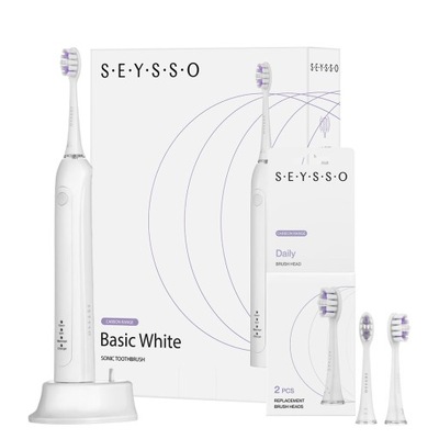 SEYSSO BASIC White szczoteczka soniczna 3 końcówki