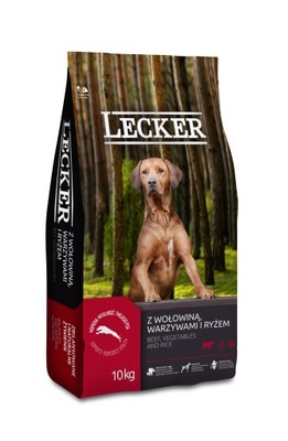 Lecker sucha karma dla psa z wołowiną 2x10kg