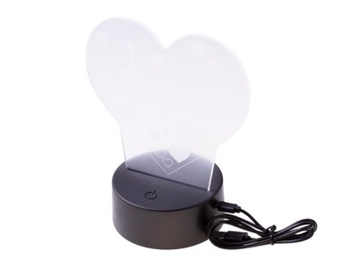 Lampka nocna 3D LED "I LOVE YOU" mała