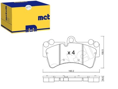 MET22-0654-0 ZAPATAS DE FRENADO VW TOUAREG 03-  