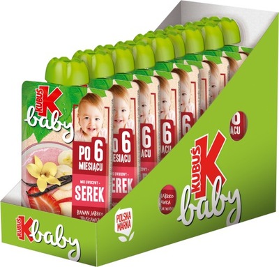 Mus Kubuś Baby serek truskawka wanilia 9x 100g