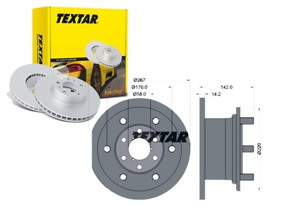 КОМПЛЕКТ ТОРМОЗНОЙ ДИСК ТОРМОЗНЫХ [TEXTAR]