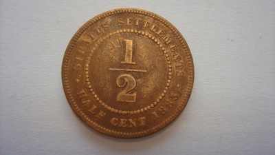 Moneta Malaje 1/2 centa 1883 STRAITS SETTLEMENTS