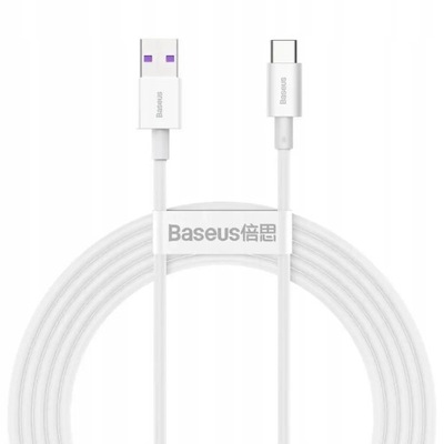 Kabel Baseus USB - USB typ C 2 m biały