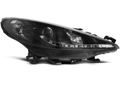 LAMPS FRONT PEUGEOT 207 06-06.09 DAYLIGHT BLACK  