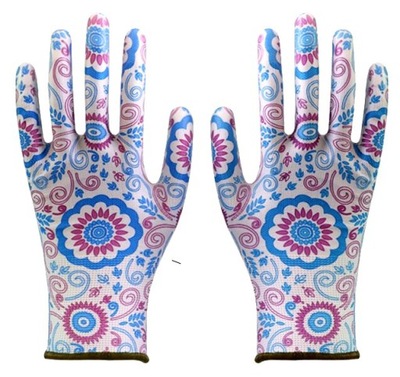 GUANTES OGRODOWE W FLORES Z NITRYLEM TAMAÑO 9  