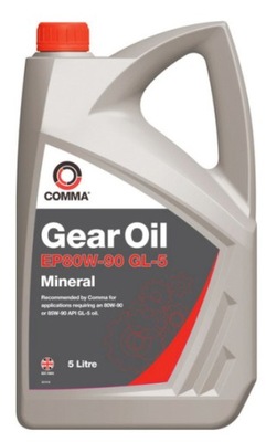 5L ACEITE PRZEKLADNIOWY COMMA EP 80W90 GEAR OIL GL-5 MANUAL CAJA  