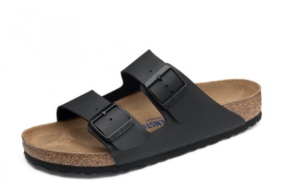 Birkenstock Arizona BS czarne damskie klapki na płaskostopie 44