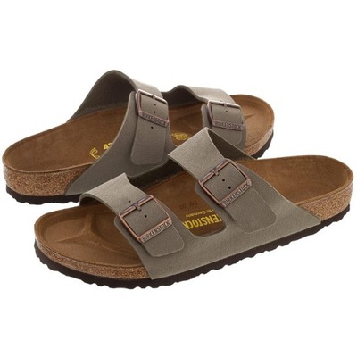 Buty Męskie Klapki Birkenstock Arizona Nubuk Khaki