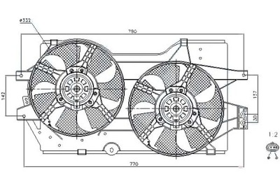 Nissens вентилятор радіатора з корпус chrysler фото №1