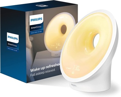 BUDZIK PHILIPS WAKE-UP LIGHT ŚWIETLNY LAMPA SYMULACJA WSCHODU SŁOŃCA HF3651