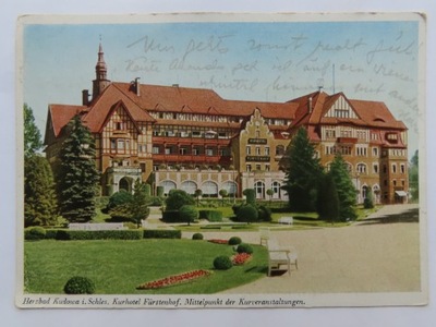 Stara pocztówka, Bad Kudowa, Kurhotel Furstenhof