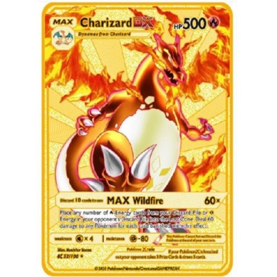 Zlota Karta Pokemon Charizard Pikachu Metalowa 39 90 Zl Stan Nowy Allegro Pl