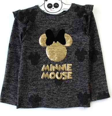 DISNEY Sweterek szary Minnie Mouse r. 4-5 lat 110 cm